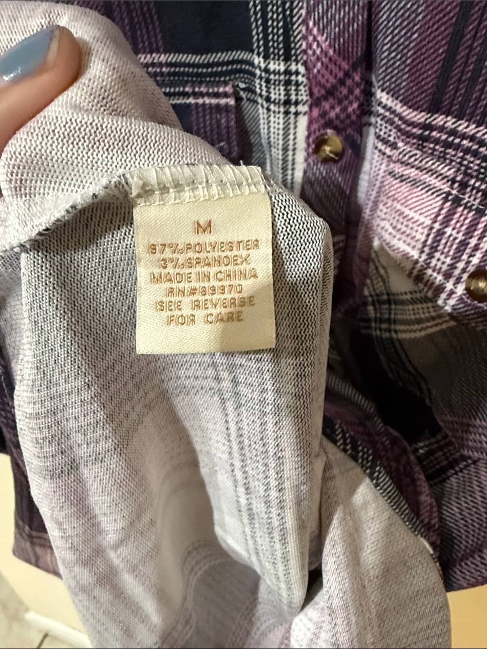 Eden & Olivia Pink, Charcoal & White Plaid Roll-Tab Flannel Shirt - Picture 8 of 8